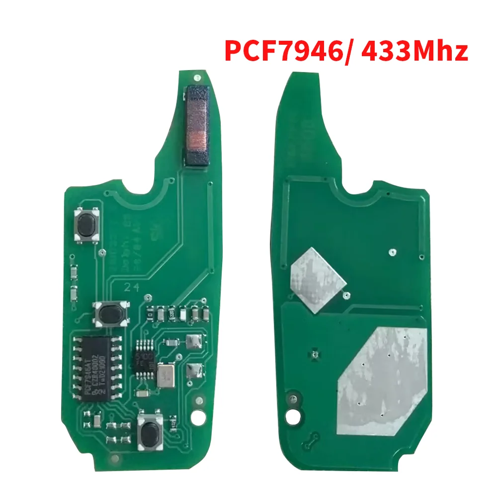 XNRKEY 2/3 Buttons  PCF7946/PCF7941/ID46 Chip 433Mhz Remote Car Key For FIAt 500 Panda Punto Bravo Key With