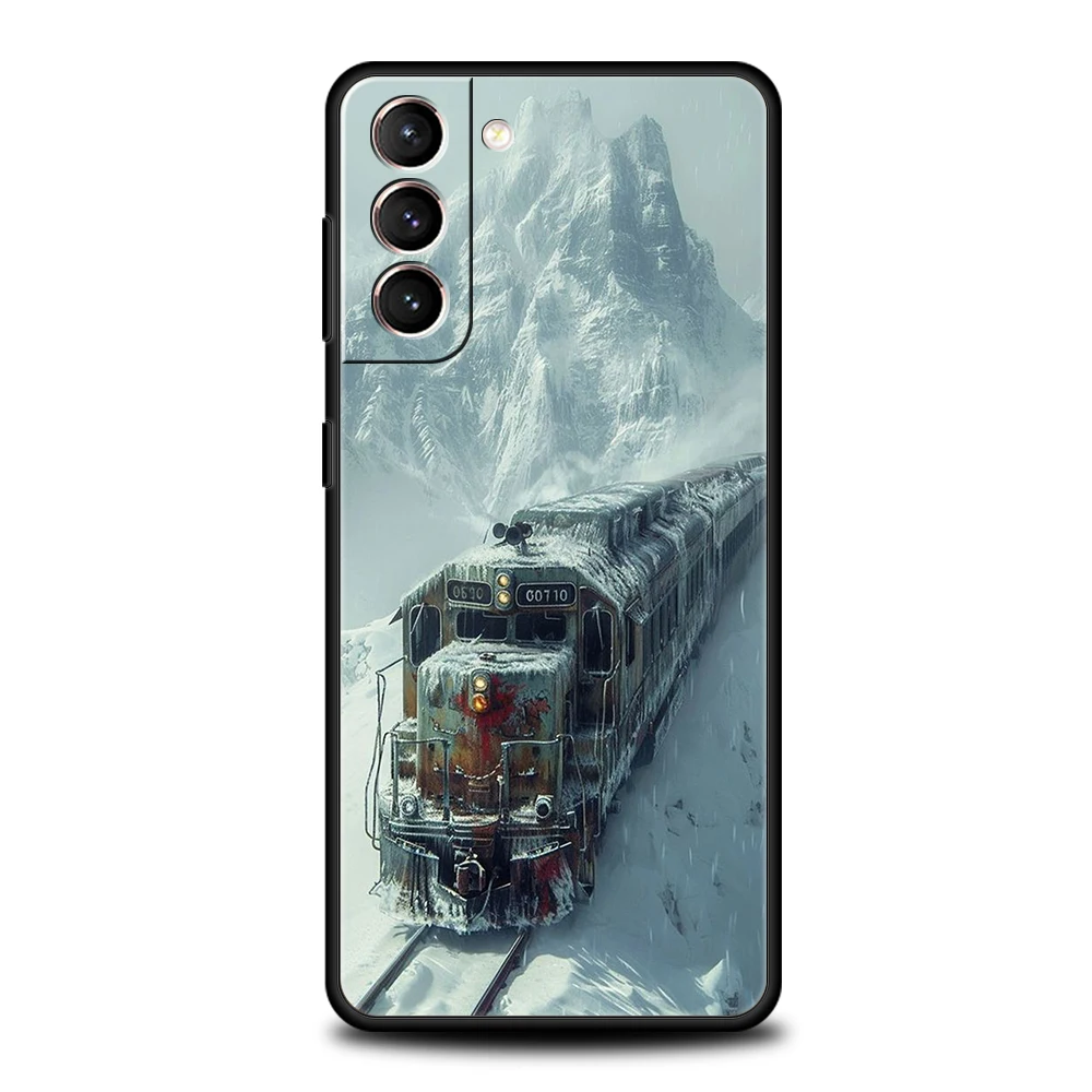 트레인 케이스 삼성 갤럭시 S24 S23 S22 S20 S21 FE 울트라 S10 S10E S9 S8 플러스 5G 실리콘 충격 방지 휴대폰 커버, Capas 가방 TPU