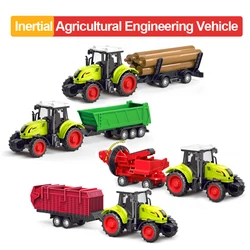 Children Inertia Agricultural Engineering Vehicle Toys Farm Bunk Car Rice Truck Construction Gift For Boys Birthday New B060