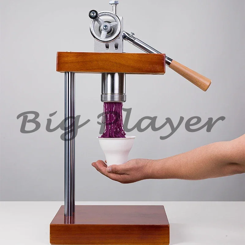 Matcha Mont Blanc Ice Cream Maker - Hand Crank Tool for Gelato and Noodle Shaped Ice Cream