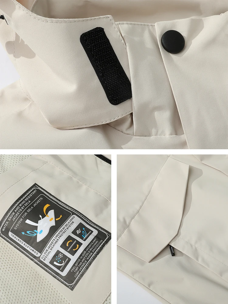 2026 Herbst Herren Wanderjacken Abnehmbare Kapuze Windbreaker Winddichte Outdoor Wasserdichte Mäntel Mit Atmungsaktiver Innenschicht – Detail 2