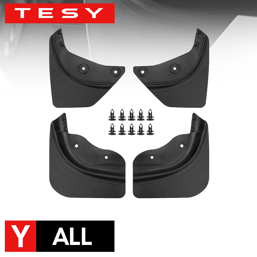 For Tesla Model Y 2020-2024 Car Wheel Mud Flaps Splash Guards MudFlaps Front Rear Fender New Upgrade TPE Mudguards Protector