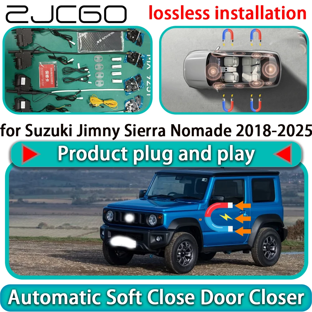 for Suzuki Jimny Sierra Nomade 2018-2025 Auto Pull Car Soft Close Door Kit Power Latch Electric Door Catch Soft Closing Assist