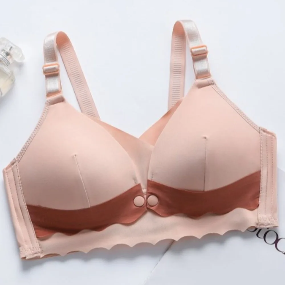 حمالة صدر لاسلكية بإبزيم أمامي عميق على شكل حرف V ملابس داخلية ضيقة مضادة للصدمات وكوب كبير ملابس داخلية مجمعة للثديين ملابس داخلية رافعة للأعلى