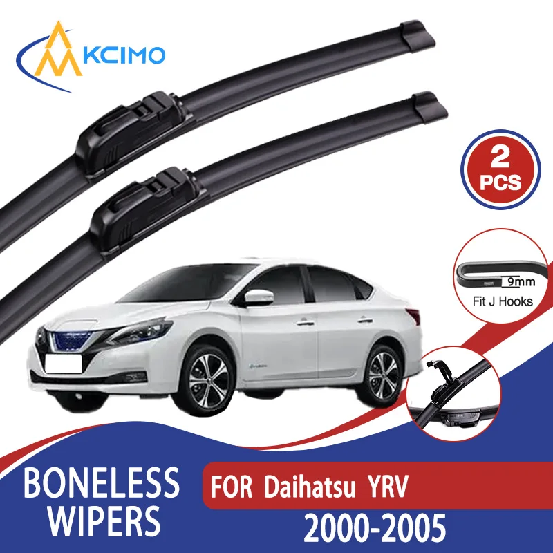 

For Daihatsu YRV 2000-2005 Car Wiper U-type Soft Rubber Boneless Wiper HD Quiet Durable Automotive Wiper 21"+14"