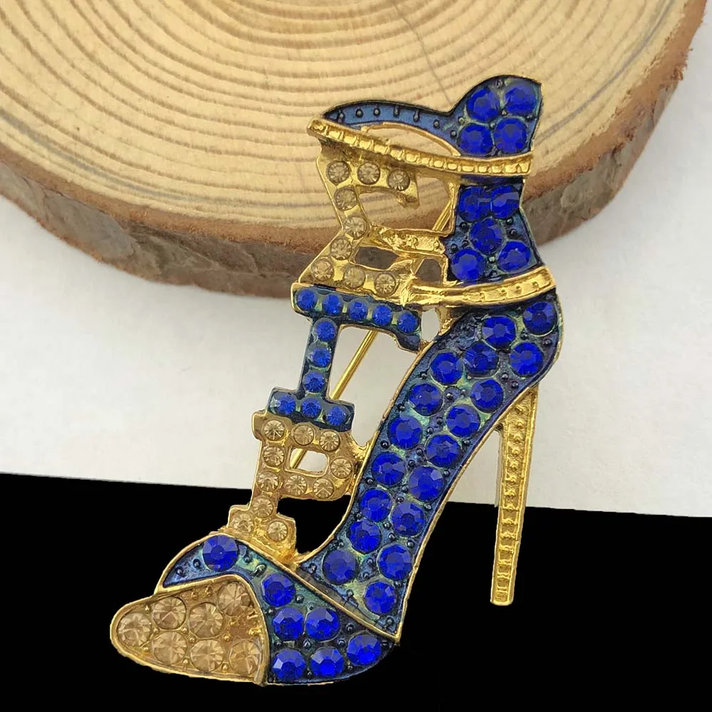 Full Rhinestone to Hollow Out High Heeled Shoes Sigma Gamma Rho Brooch Sweater Coat Accessorie