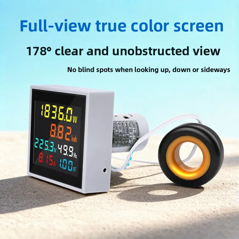 

Electric meter Household smart watt-hour meter Power meter AC digital ammeter Frequency meter Tester