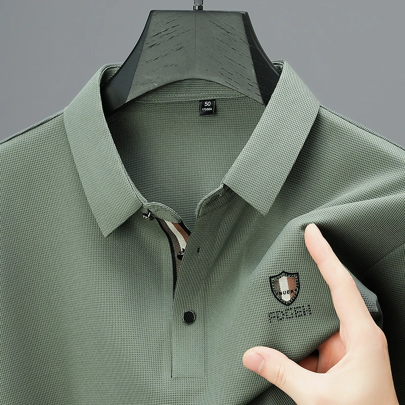 

Designer Quality Men's Polo Shirt Lapel Long Sleeve T-Shirt Autumn New Different Colors Access Control Embroid Business Menswear