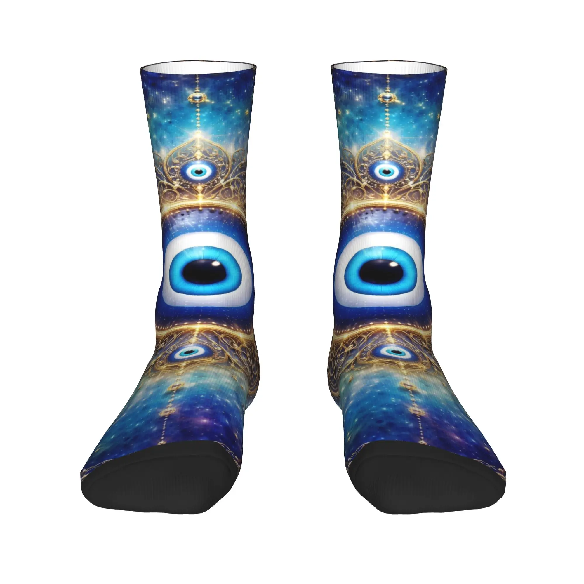 Nazar Evil Eye Socks  Design Stockings Anti Skid Men Socks Breathable Spring Fashion Outdoor Sports Socks
