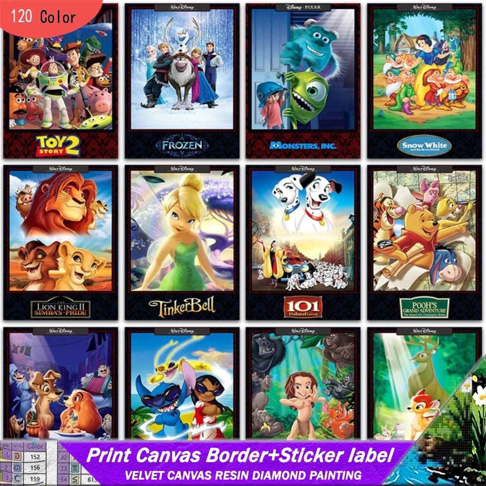

Disney 5D DIY 120 Ccolor смола алмазная живопись с наклейкой Винни Пух автомобили украшение дома мозаика вышивка крестиком