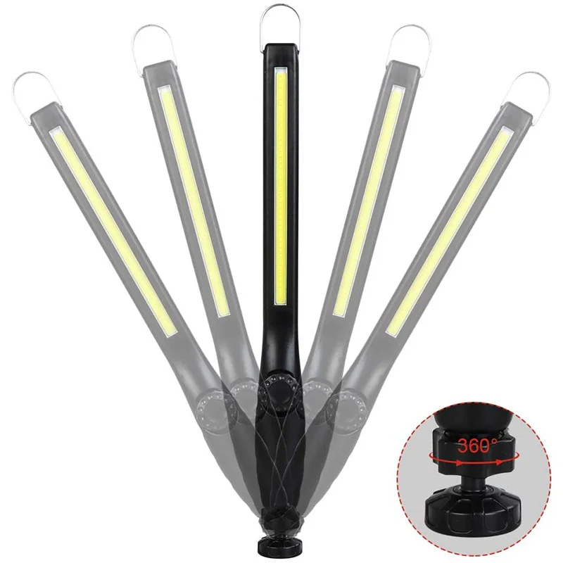 Usb recarregável cob led luz de trabalho portátil sem fio magnético inspeção luz para reparação carro casa oficina emergência