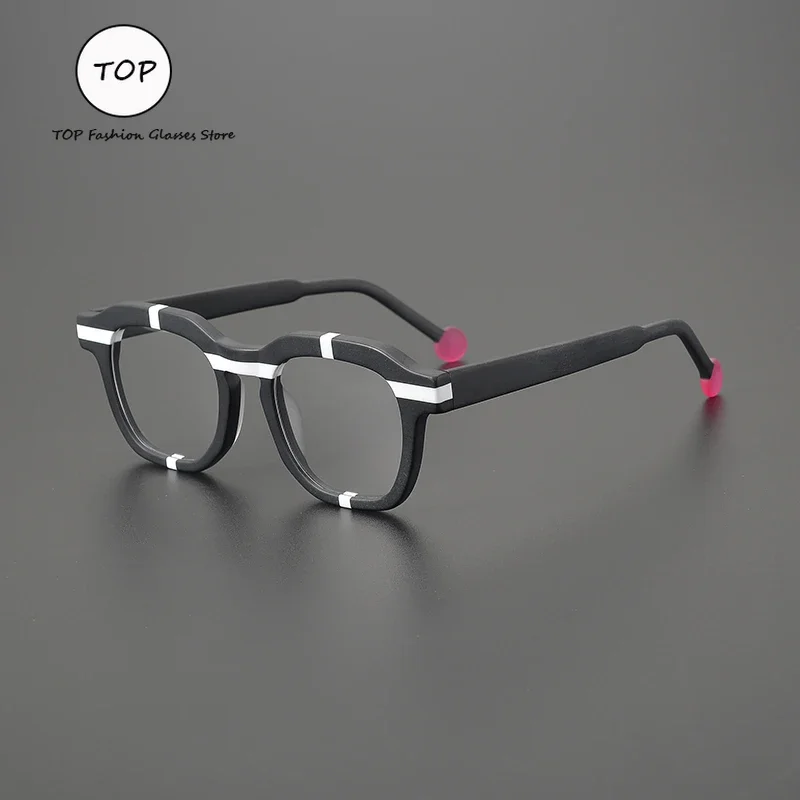 Fashion Frame Plate Men Glasses Frame Women\'s Matching Color Big Frame Can Be Matched with Myopia Anti-blue Light Optical Lenses