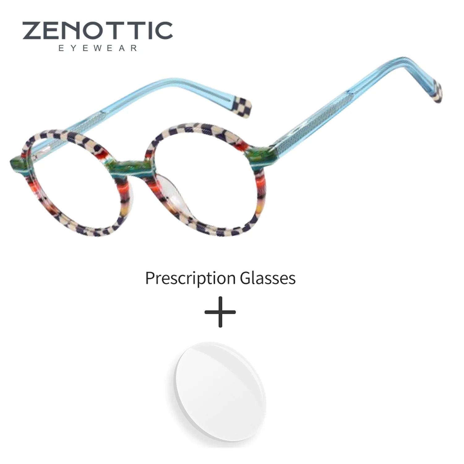 

ZENOTTIC (размер S), круглые ацетатные очки с минусом по рецепту, женские прозрачные прогрессивные мультифокальные диоптрические линзы