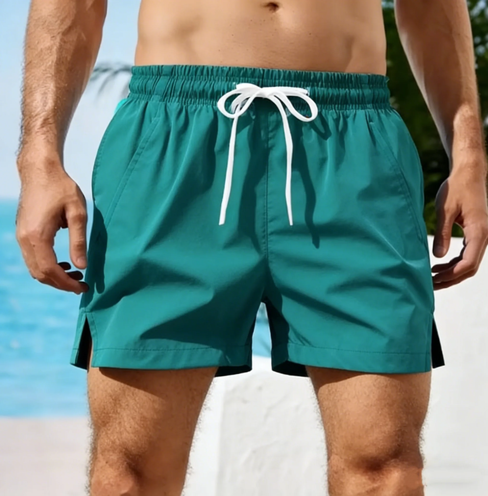 

1 шт. Летние мужские шорты из ледяного шелка, быстросохнущие, для бега и спортзала, дышащие, на шнурке, повседневные, для активного отдыха, унисекс