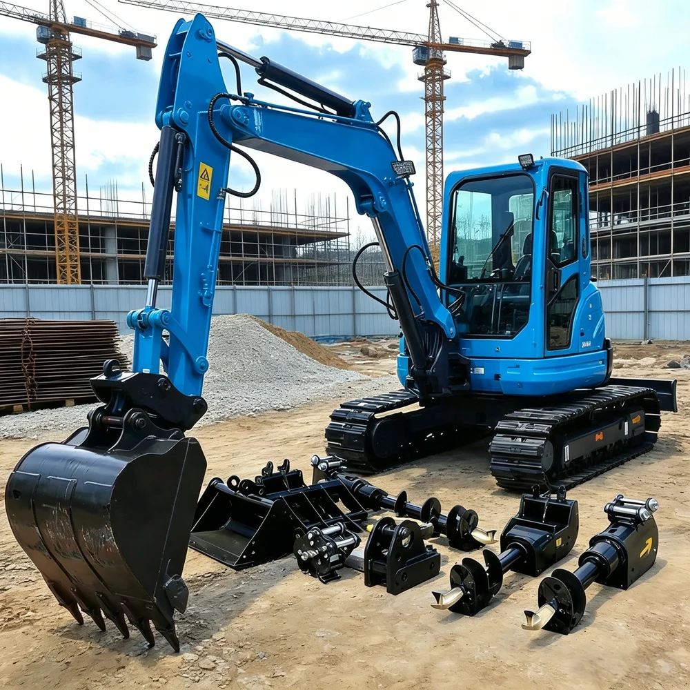 Мини-экскаватор 1.8 тонны с двигателем Kubota и возможностью установки грейфера для строительных и сельскохозяйственных работ. Распродажа.