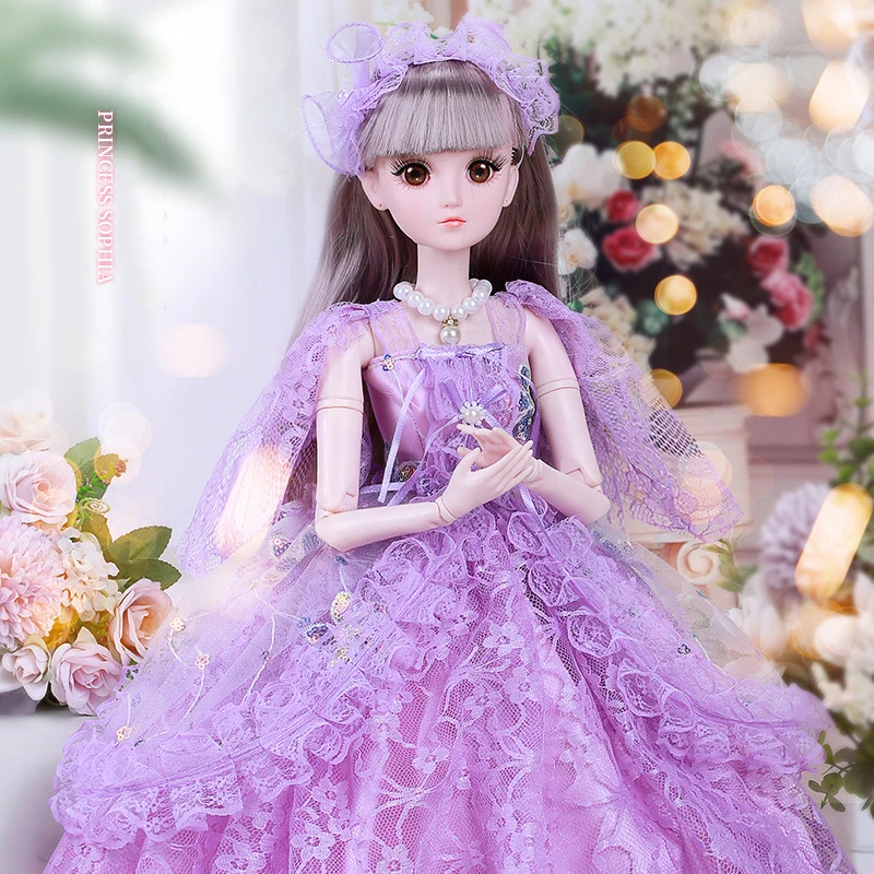 1/3 Bjd Pop 60Cm Prinses Pop Set Kids Meisjes Speelgoed Cadeau Diy Speelgoed Speelgoed