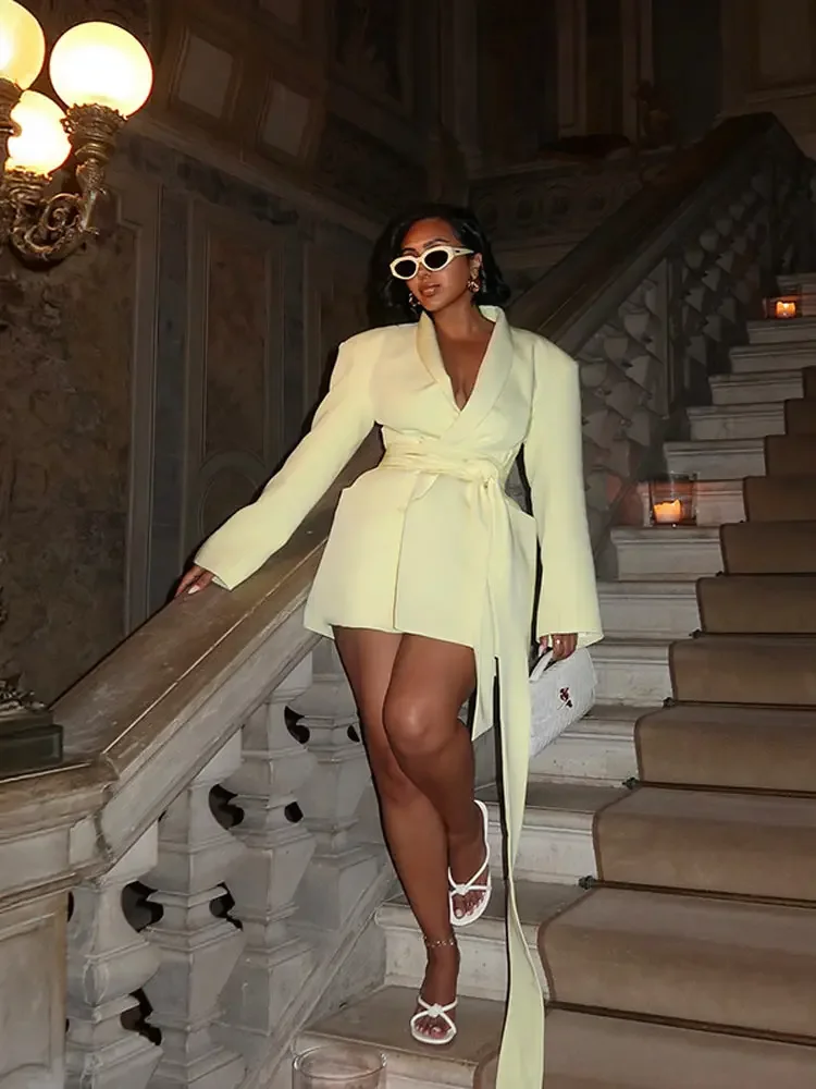 

Office Women Blazer Lapel Long Sleeve Pockets Single Breasted Solid Female Coat Fashion Lady Streetwear Autumn 2026