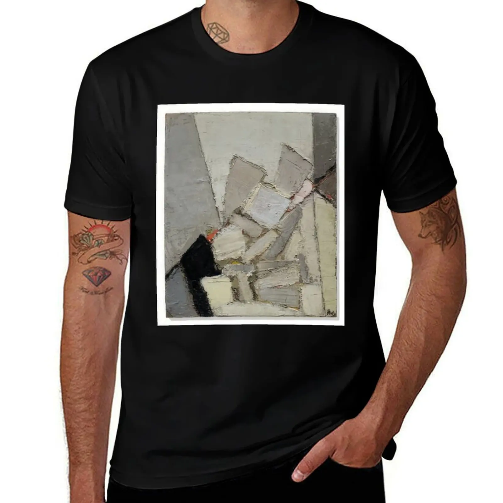 

Art by Nicolas de Stal T-Shirt summer top anime t shirts shirts graphic clothing for men
