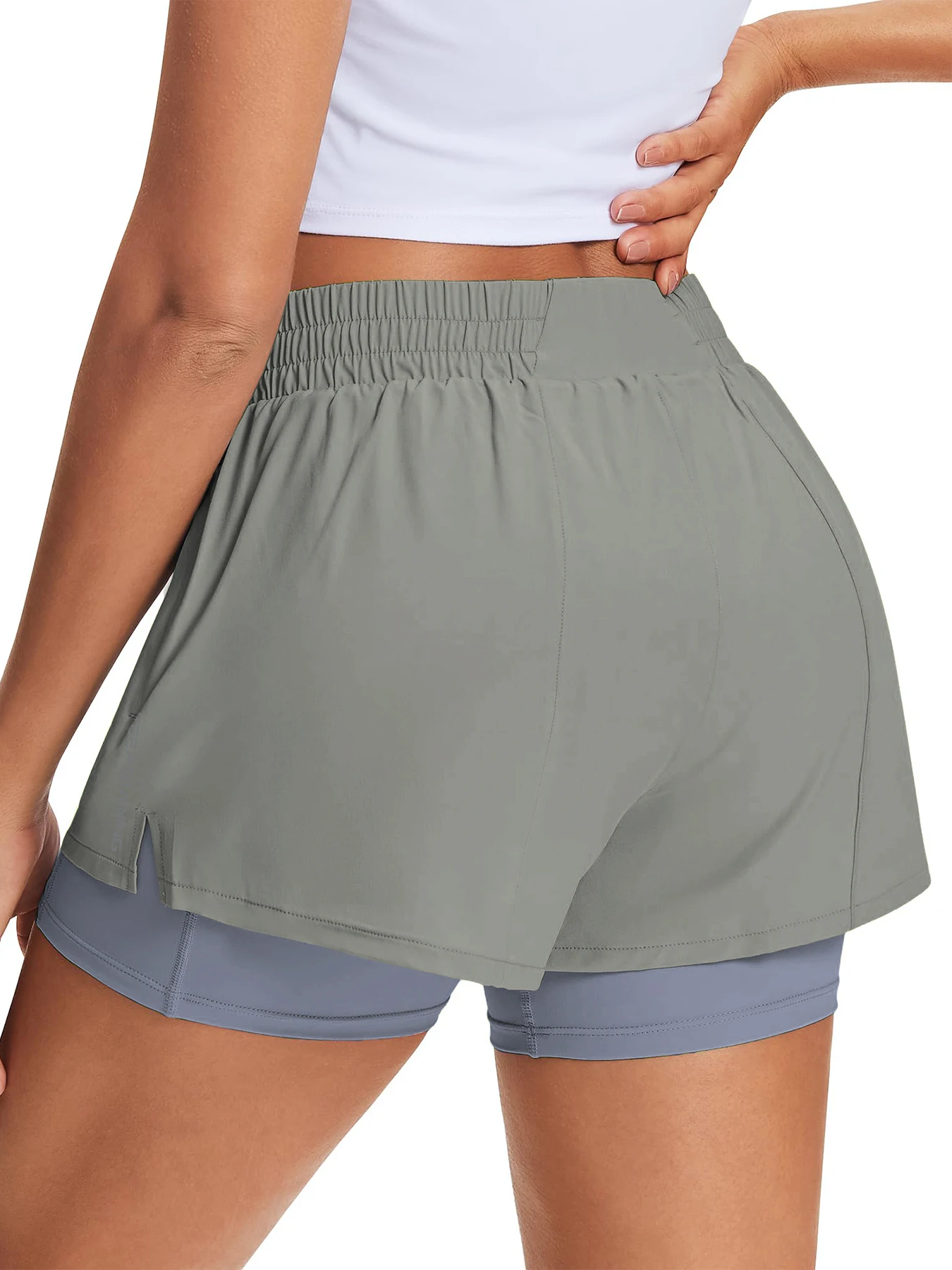 Damen-Freizeit-Sportshorts für Frühling und Sommer, Anti-Exposition Yoga-Shorts, atmungsaktiv, locker geschnitten, für Outdoor-Läufe, Damen-Fitnesshosen – Detail 12