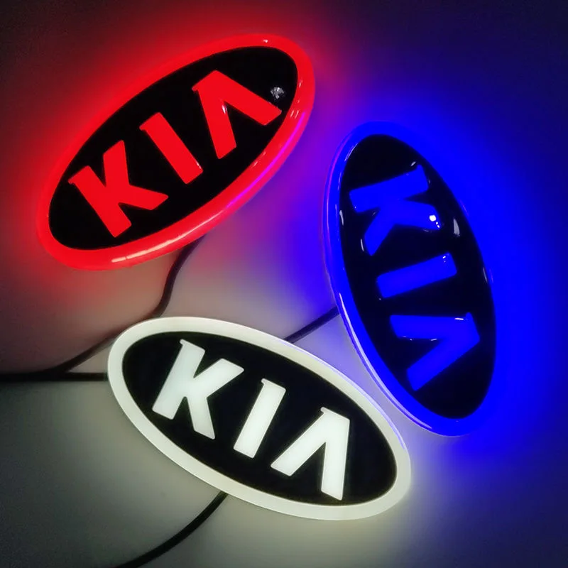 4D car logo lamp LED badge car logo lamp luminous decorative lamp auto parts decoration for KIA K5 Souranto soul Freddie Serato