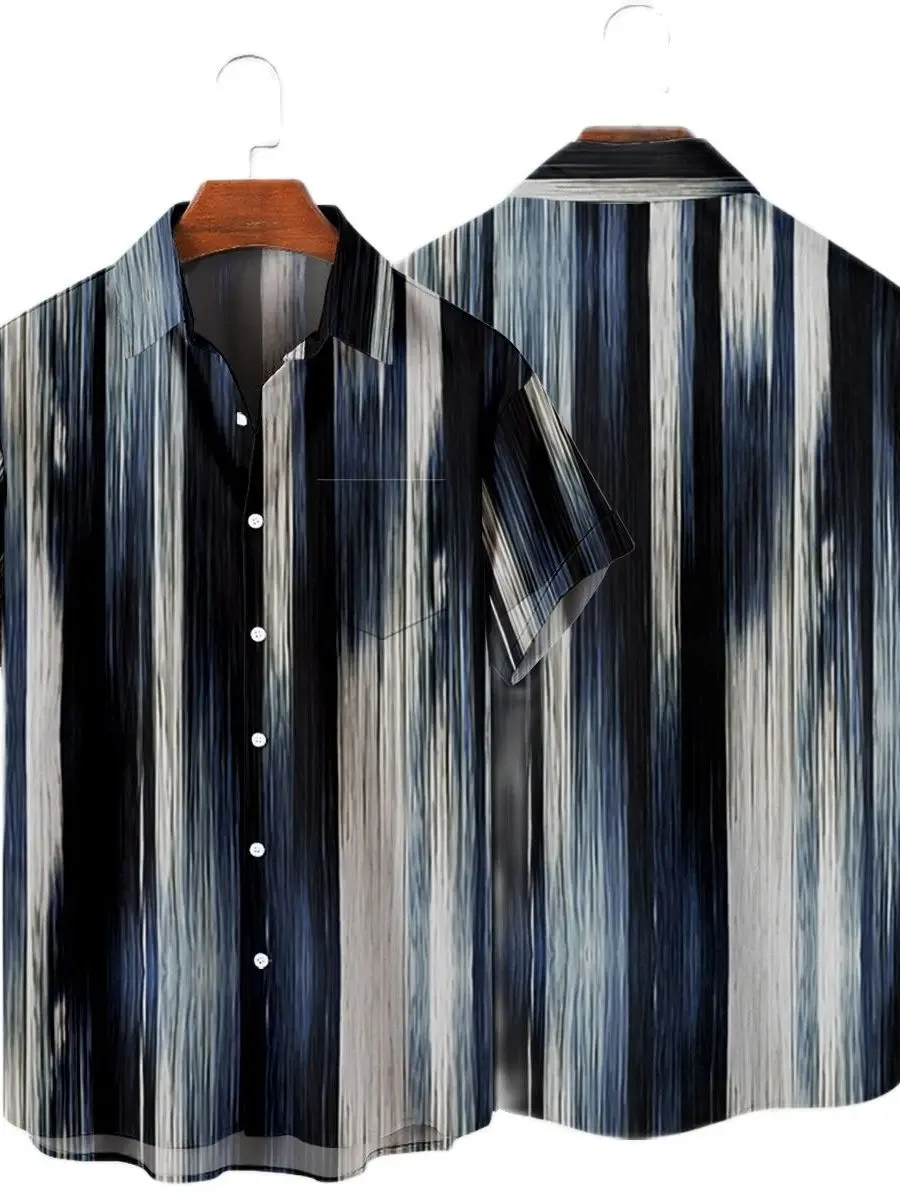 

Digital Print Men's Casual irt Loose Fit ort Sve Youthful Sle Printed Pattern Summer Faion Basic Sle Turn-down C...