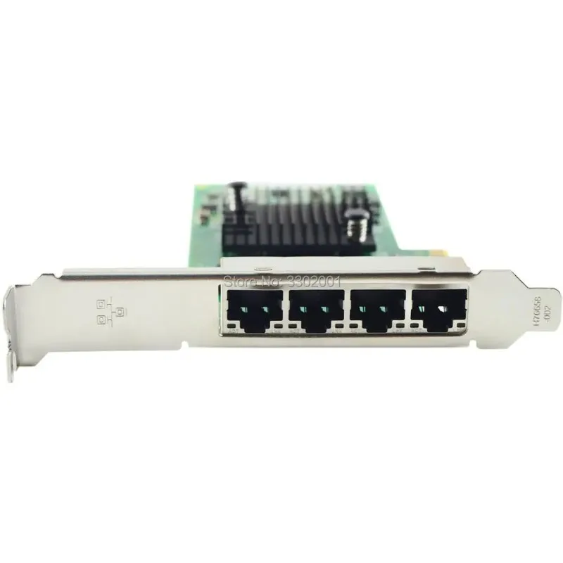 Used I350-T4V2 PCI-E X1 Network Intel I350AM4 chip 10M/100M/1000M NIC PCIe 2.0 RJ45*4 Quad port Lan card