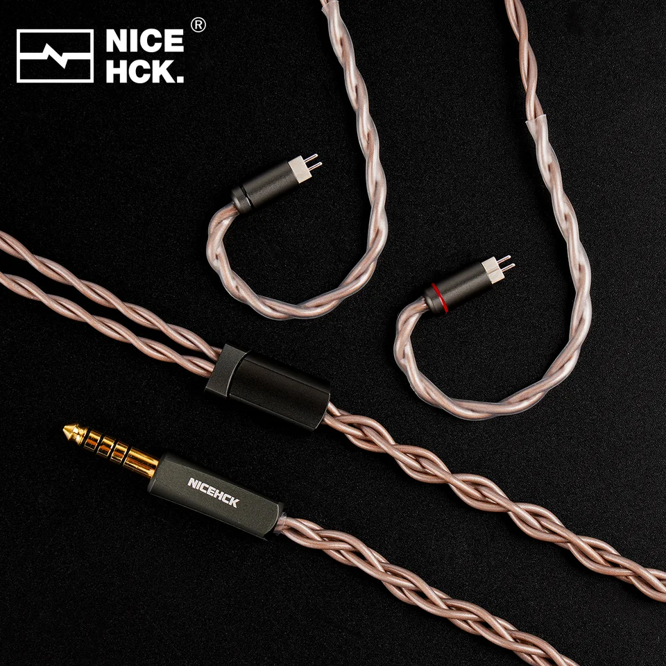 NICEHCK UpLaura HiFi イヤホンケーブル酸素切断銅 17AWG ワイヤー