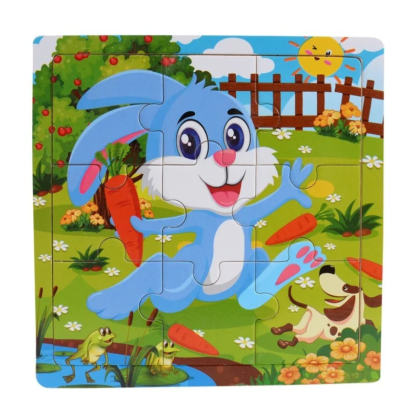 퍼즐 장난감 만화 플랫 직소 퍼즐 소년 소녀 학습 교육용 유아 장난감 보드 게임