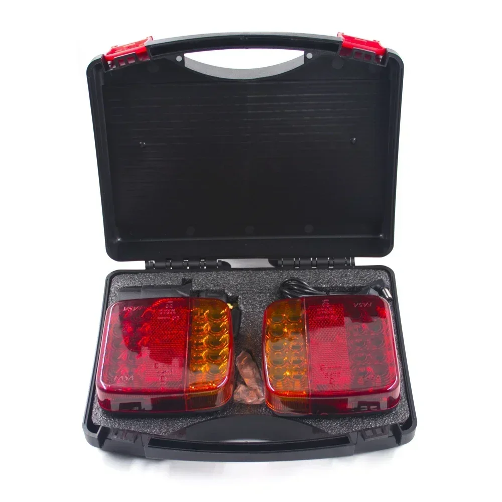 ATVOV Set 12V 24V Wireless Magnetic LED Truck Tail Light Trailer Rear Signal Warning Brake Light Lamp Caravan Camper Lorry RV