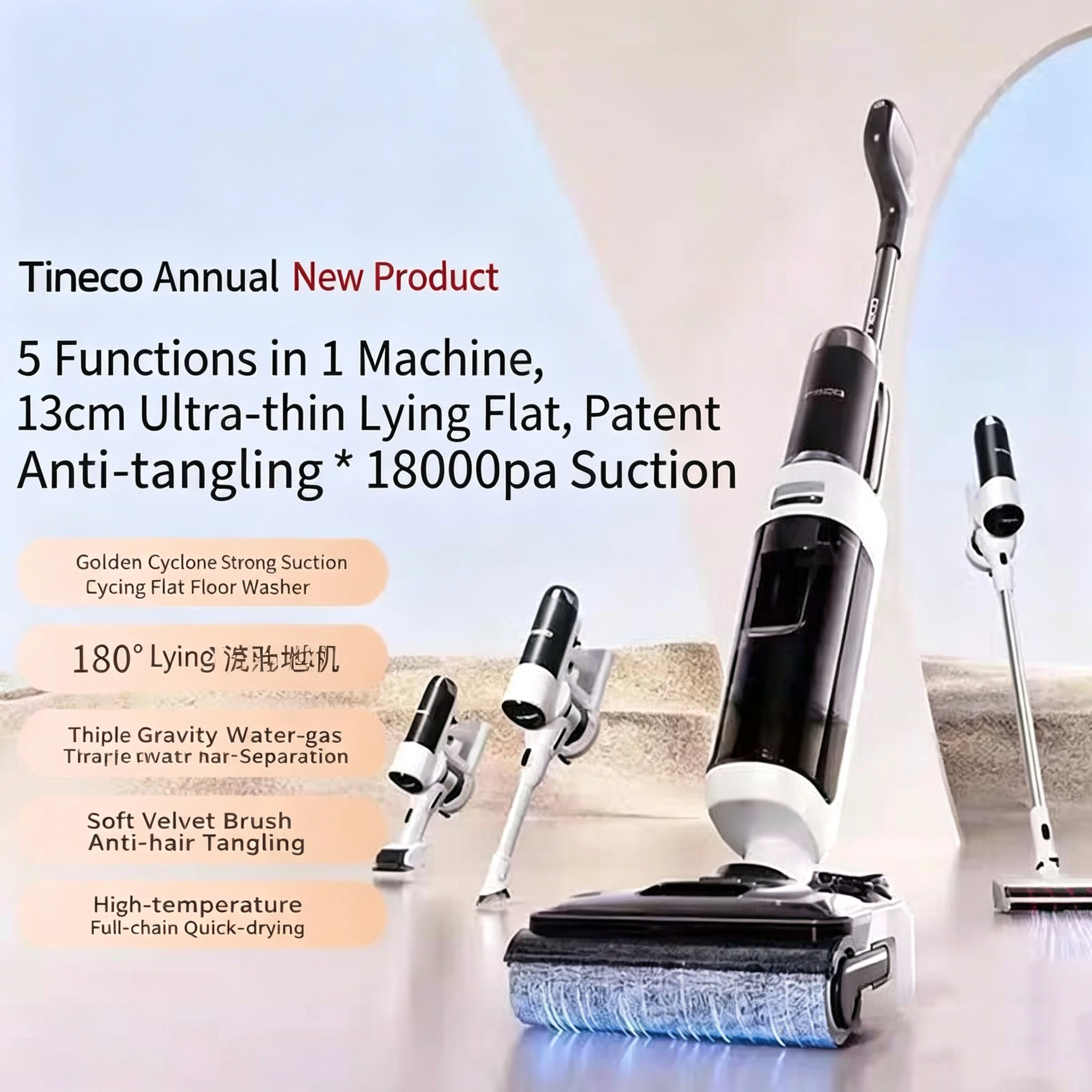 New 2025 17000Pa Rechargeable Cordless Handheld Lightweight Bagless Dry Wet Vacuum Cleaner For Hotel & RV RV Use