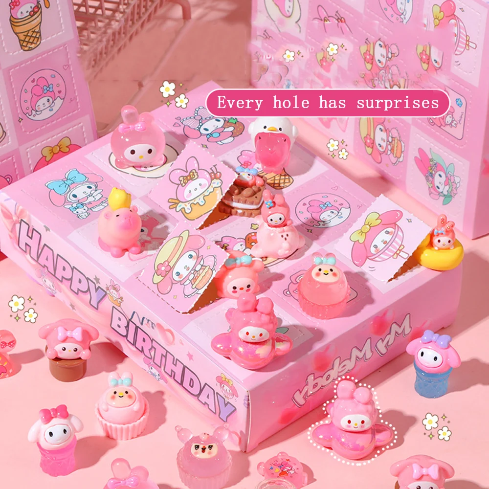 

Sanrio Kuromi детская слепая коробка-сюрприз, игрушка My Melody из смолы, детский подарок, слепая коробка Sanrio, пещера, музыкальный подарок