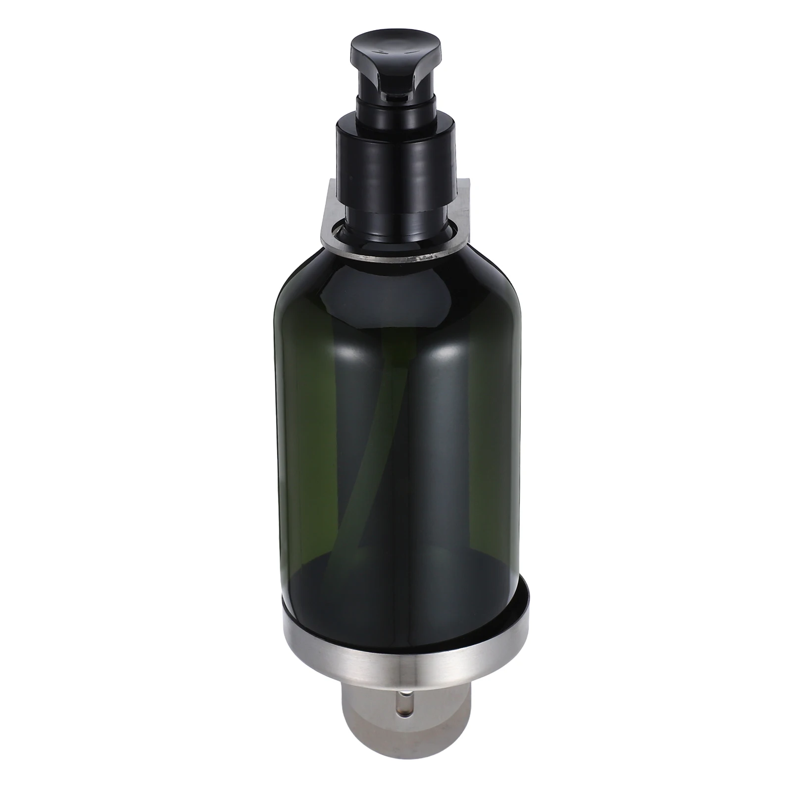 

Stainless Steel Wall Mounted Soap Dispenser Bracket Kit Large Capacity Empty Bottle for Bathroom Kitchen Lotion