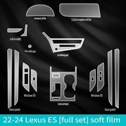 Tpu Transparent Film for 2023 Lexus ES ES200 ES260 ES300h Car Interior Sticker Console Dashboard Protection Film Car Accessories