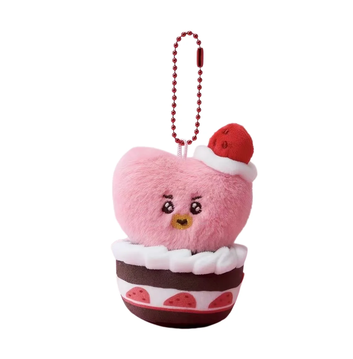Cute Cupcake‑Shaped Plush Keychain, Kawaii Mini Animal Stuffed Doll, Soft Fluffy Bag Pendant Backpack Decor Gift