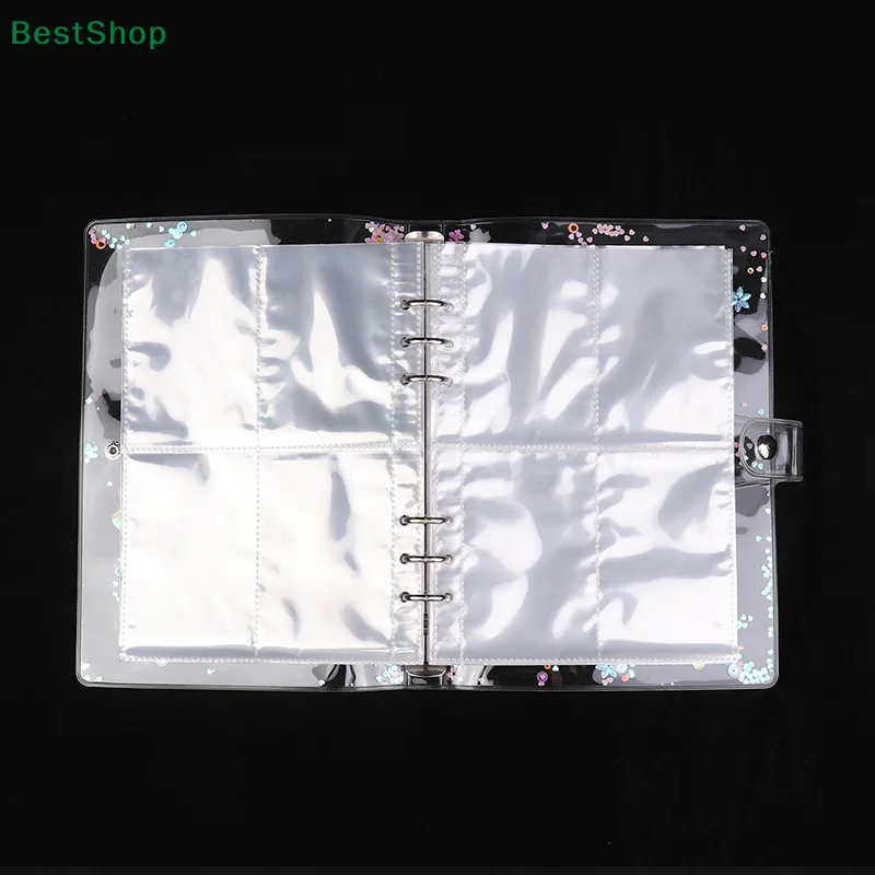 ★ ★ ★ A5 Glitter Bead Shell Trasparente Notebook Planner Organizer Raccoglitore Libri Custodia protettiva per notebook personale