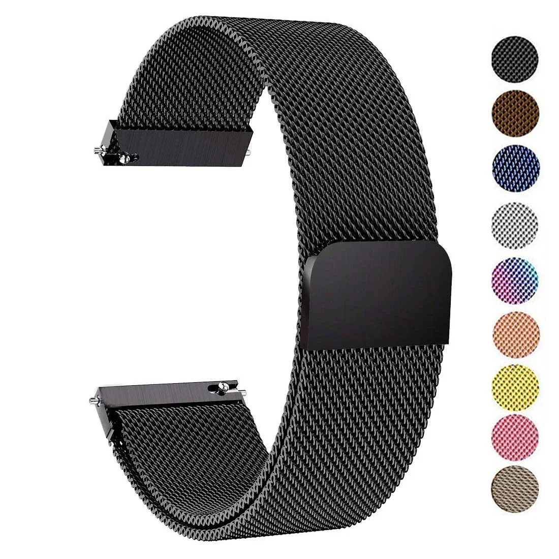 20mm/22mm Milanese band For Amazfit GTS/2/2e/3/4/GTS2 Mini/GTR 42mm/47mm/GTR2/3/4/Pro stratos Metal Bracelet Amazfit bip strap