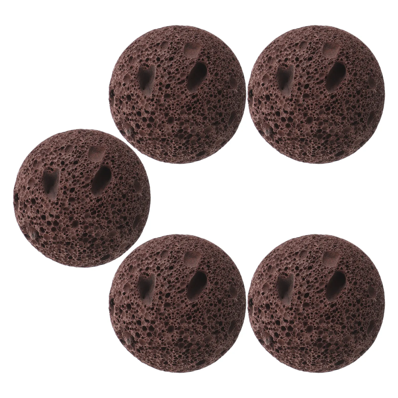 5Pcs Natural Volcanic Sauna Rocks Round 4Cm Steam Heater Stones Replacement Set for Indoor Outdoor Sauna Room Heating
