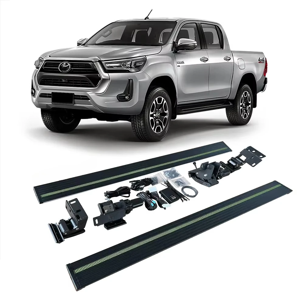 For Hilux Vigo Double Cabin Automatic Electric Foot Steel Step Power Running Board 2024 Toyota Hilux Side Step 2015 2017