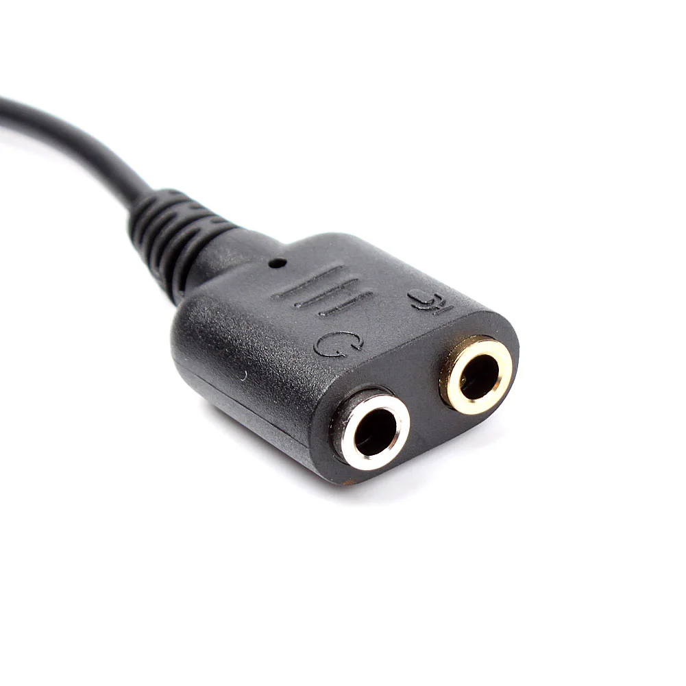 RJ11 zu Dual 3,5mm Kopfhörer Buchse Konverter Adapter Audio Kabel 20CM #73791 – Detail 4