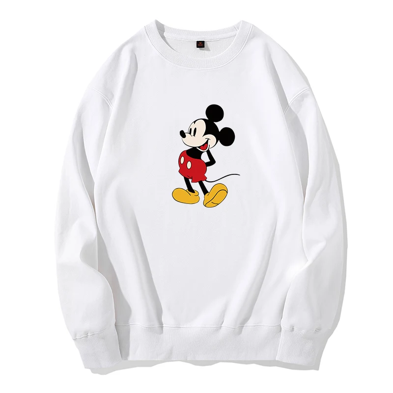 Mickey Mouse Cartoon Women\'s Round Neck Hoodie Disney Minnie Mouse Women\'s Loose Couple Hoodie