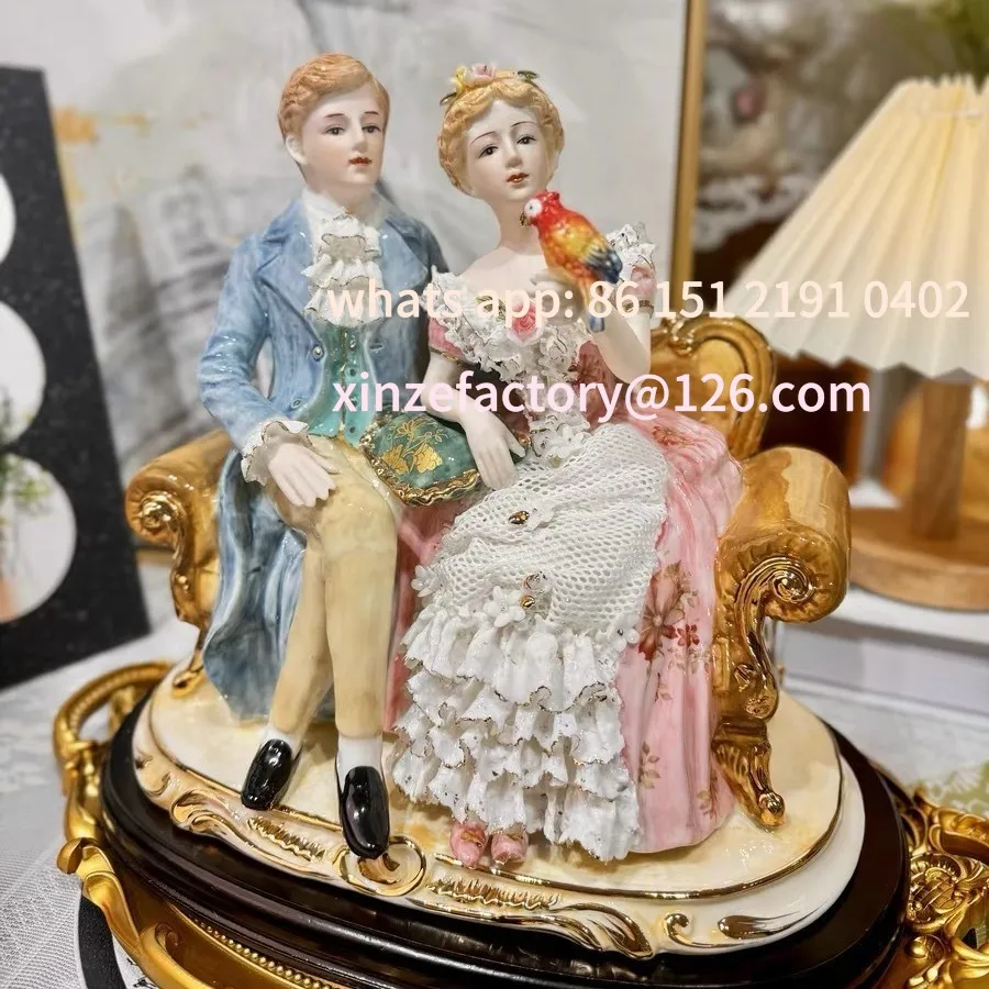 

Customizable Creative ornaments European lace porcelain dolls character jewelry handmade luxury living room home crafts