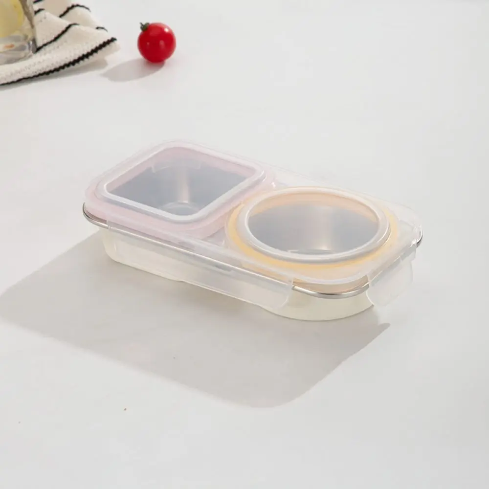 Stainless Steel Food Container Divided Bento Box Microwave Safe Portable Lunch Box For KAKAM Diet Meal Prep Storage Case