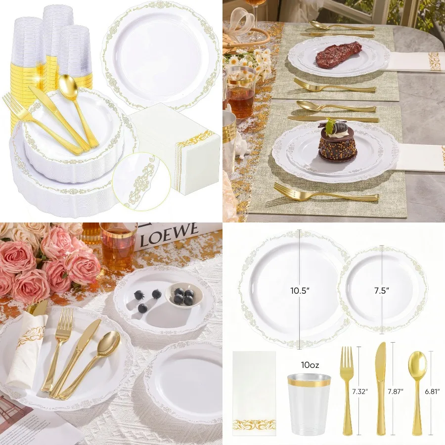 175 Pcs White And G… - image