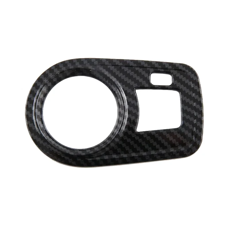 For MG 4 MG4 EV Mulan 2023 Car Headlight Switch Cover Trim Sticker Decoration Interior Accessories ,ABS Carbon Fiber