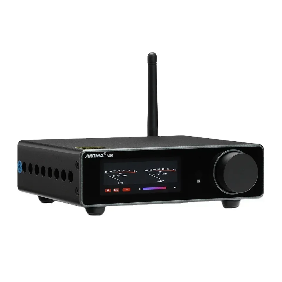 In stock A80 Home Amplifier TPA3255 DAC PFFB Stereo Power Amplifier 300Wx2 Class D 2.0 HiRes Digital Amp RCA TRS OPT COA USB Inp view 2