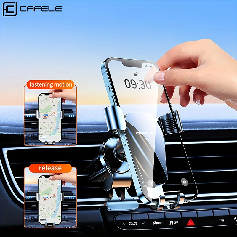 CAFELE Phone Holder For Car Air Vent Cell Phone Car Mount Universal Automobile Stand Fit For iPhone Android And All Smartphones