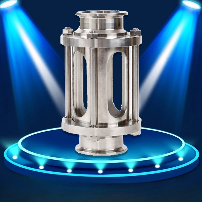 Quick-loading Glass Pipe Sight Glass Stainless Steel Quick-loading Sight Glass Clamp Type Straight-through Sight Cup