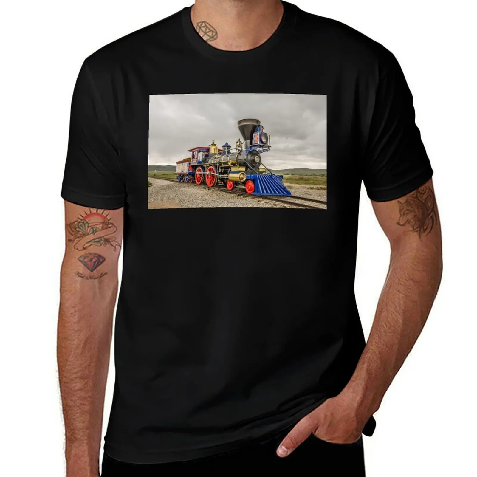 Steam Locomotive Jupiter T-Shirt t shirt men 100% cotton luxury brand T-Shirt