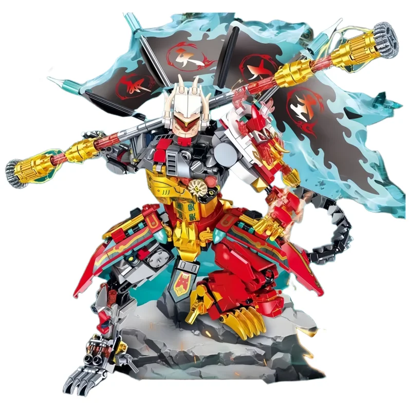 Nieuw In Voorraad Bouwstenen Reis Naar De Westelijke Mecha Sun Wukong Semi-Mechanische Assemblage Speelgoed Kinderen Educatieve Cadeau Robot