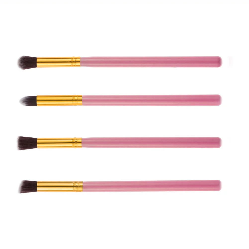 4-teiliges Lidschatten-Pinsel-Set, weiches Pferdehaar, tragbares Make-up-Werkzeug für Creme, flüssiges Pulver, Foundation, Rouge, Lippen, Augen-Set